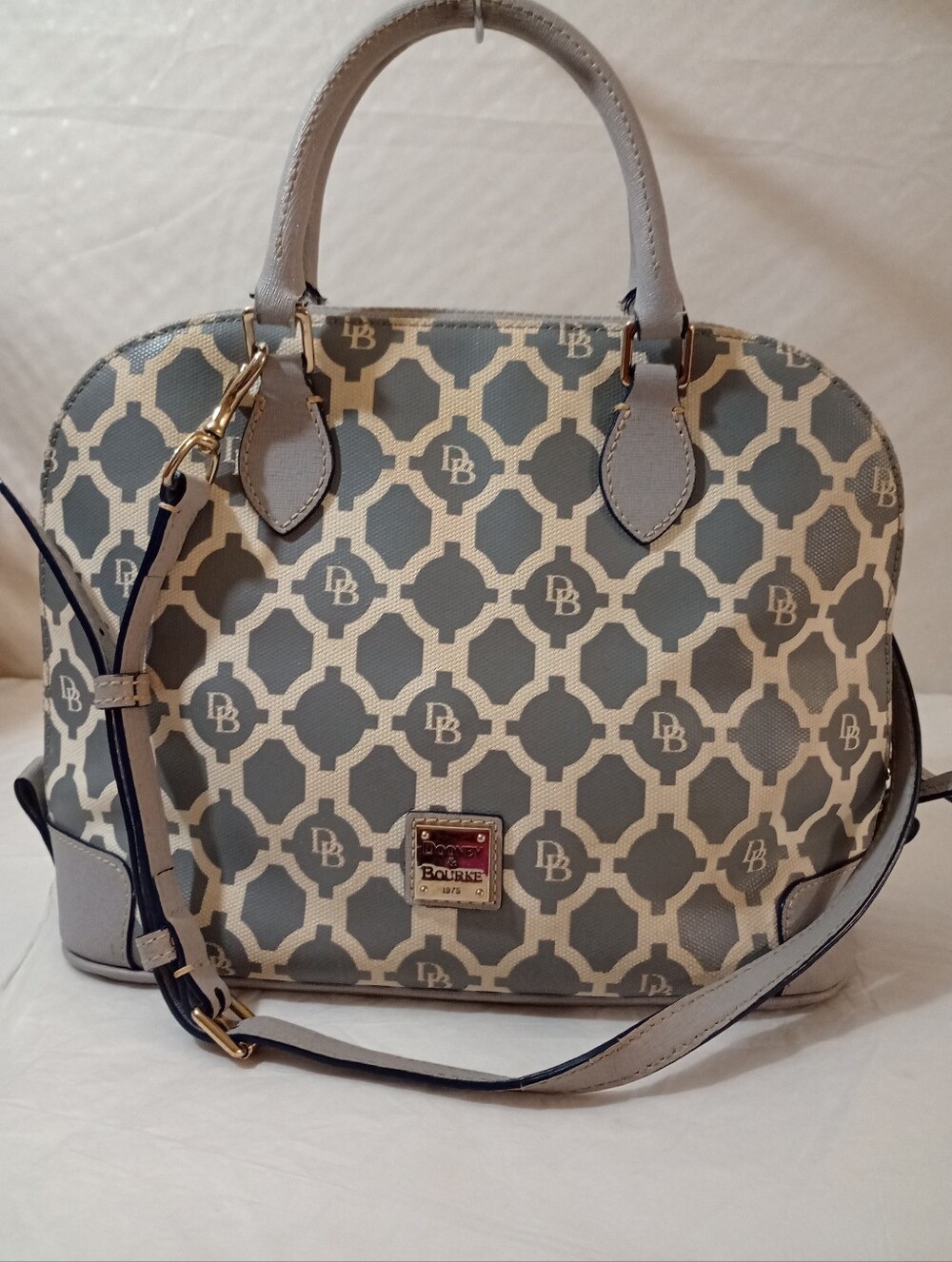 Dooney & Bourke Gray Dome Satchel Shoulder Bag
